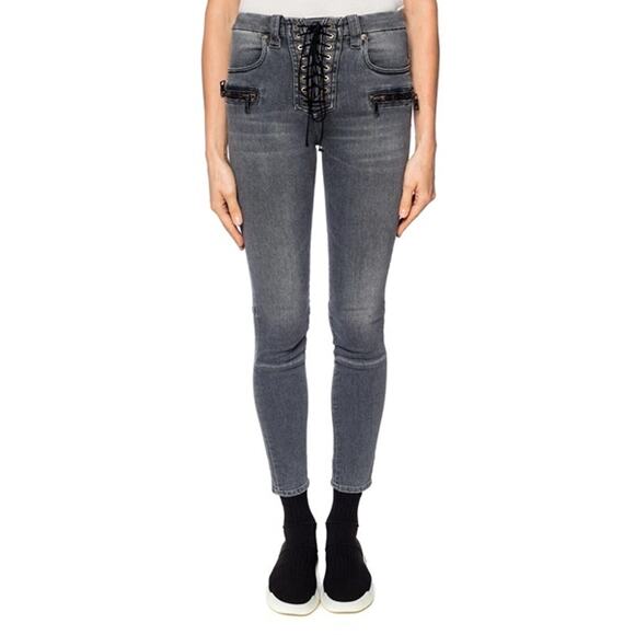Ben Taverniti Unravel Project Lace Up Jeans Black - Picture 1 of 10